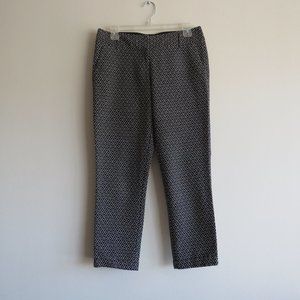 The Limited Black White Slim Straight Leg Cropped Ankle Dress Pants Size 4